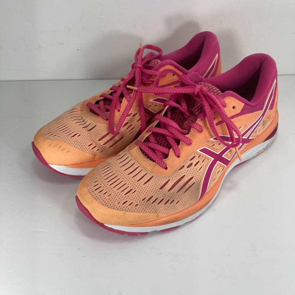 Asics Gel Cumulus 20 Womens US 11 Running Shoes Orange Pink Sneakers 1012A008